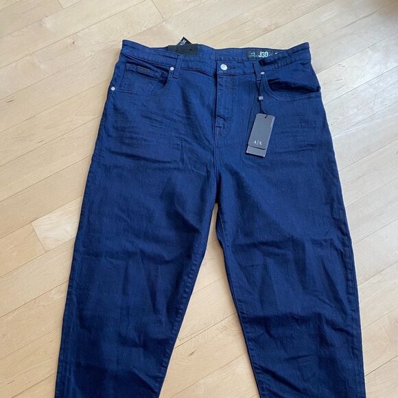 𝅺a/x Armani Exchange "Baggy" Dark Blue Jeans Sz 36 - Picture 4 of 12